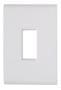 Imagem de Placa 4 x 2 + Suporte Com 1 Posto Vertical Branco - Tramontina Liz 