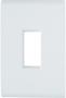 Imagem de Placa 4 x 2 + Suporte Com 1 Posto Vertical Branco - Tramontina Liz 