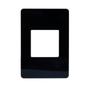 Imagem de Placa 4x2 2 Modulos Horizontal N1372.1 PT Preta, Linha Unno Life, ABB