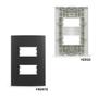 Imagem de Placa 4x2 2P Sep. Grafite com Suporte Sleek Colors Margirius