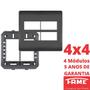 Imagem de Placa 4X4 04 Módulos Com Suporte Habitat Black FAME