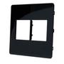 Imagem de Placa 4x4 2 + 2 Modulos N1672.2 PT Preta, Linha Unno Life, ABB