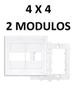 Imagem de PLACA 4x4 COM SUPORTE PARA 2 MÓDULOS HORIZONTAIS 2891 EVIDENCE FAME