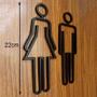 Imagem de Placa Adesivo Porta Banheiro Masculino 3d Feminino Bar Hotel Restaurante Sorveteria