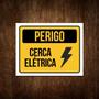 Imagem de Placa Advertência: Perigo Cerca Elétrica - Plástico (27X35)