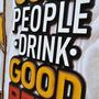 Imagem de Placa Alto Relevo Good People Drink Good Beer  Em Mdf. 29 cm