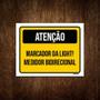 Imagem de Placa Amarela Atenção Marcador Da Light 27x35