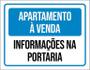 Imagem de Placa Apartamento À Venda Informações Portaria 18X23