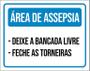 Imagem de Placa Área Assepsia Bancada Livre Feche Torneiras 18X23