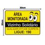 Imagem de Placa Área Monitorada Vizinho Solidário - S-218/2 F9E