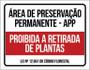 Imagem de Placa Área Preservação Permanente Retirada De Plantas 27X35