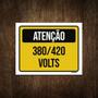 Imagem de Placa Atenção 380 420 Volts 18X23