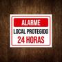 Imagem de Placa Atenção Alarme Local Protegido 24 Horas 36x46