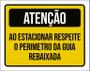 Imagem de Placa Atenção Ao Estacionar Respeite Guia Rebaixada 27X35