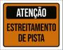 Imagem de Placa Atenção Estreitamente De Pista 36X46