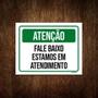 Imagem de Placa Atenção Fale Baixo Estamos Em Atendimento 18X23