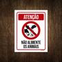 Imagem de Placa Atenção Não Alimente Os Animais 18X23
