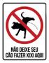 Imagem de Placa Atenção Não Deixe Seu Cão Fazer Xixi Aqui V 36X46