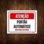 Imagem de Placa Atenção Portão Automático Mantenha Distância 18X23