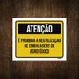 Imagem de Placa Atenção Proibida Reutilização Embalagem 36X46