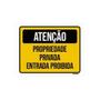 Imagem de Placa Atenção Propriedade Privada Entrada Proibida 27X35