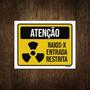 Imagem de Placa Atenção Raios-X Entrada Restrita 18X23