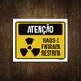 Imagem de Placa Atenção Raios-X Entrada Restrita 27X35