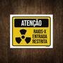 Imagem de Placa Atenção Raios-X Entrada Restrita 36X46