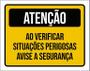 Imagem de Placa Atenção Situações Perigosas Avise Segurança 18X23