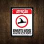 Imagem de Placa - Atenção Somente Magos A Partir Deste Ponto 18X23
