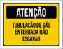 Imagem de Placa Atenção Tubulação De Gás Enterrada Não Escavar 36X46