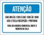 Imagem de Placa Atenção Use Tecla Recepção Portaria 27X35