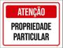 Imagem de Placa Atenção Vermelha Propriedade Particular 18X23