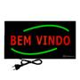 Imagem de Placa Aviso Bem Vindo Letreiro Luminoso Neon Painel Led fluorescente DS3476