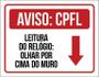 Imagem de Placa Aviso Cpfl Leitura Relógio Olhar Por Cima Muro 18X23