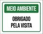 Imagem de Placa Aviso Meio Ambiente Obrigado Pela Visita 18X23