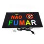 Imagem de Placa Aviso Não Fumar Letreiro Luminoso Neon Painel Led fluorescente DS3476