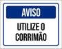 Imagem de Placa Aviso Utilize Corrimão 18X23