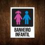 Imagem de Placa Banheiro Infantil - Menino E Menina - Placa Colorida
