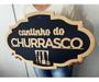 Imagem de Placa Cantinho Do Churrasco Grande 60cm 4 Quadros Decorativo