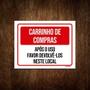 Imagem de Placa Carrinhos De Compras Após O Uso Devolve-Los Aqui 18X23