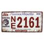 Imagem de Placa Carro Antiga Decorativa Metálica Massachusetts 414-32