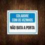 Imagem de Placa Colabore Com Vizinhos Não Bata Porta 18X23