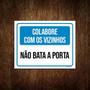 Imagem de Placa Colabore Com Vizinhos Não Bata Porta 27X35