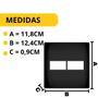 Imagem de Placa Com Suporte 4x4 2 Módulos Preto Fosco Black Fame