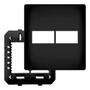 Imagem de Placa Com Suporte 4x4 2 Módulos Preto Fosco Black Fame