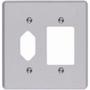 Imagem de Placa Conjunto Ilumi Cinza 4X4 - 3 Interruptores + 1Tomada - Kit C/10 Pecas