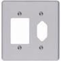 Imagem de Placa Conjunto Ilumi Cinza 4X4 - 3 Interruptores + 1Tomada - Kit C/10 Pecas