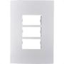 Placa Conjunto Ilumi I9-Inove Branco 4X2 3 Modulos Separados Horizontais Com Suporte - 96100 Imagem de Placa Conjunto Ilumi I9-Inove Branco 4X2 3 Modulos Separados Horizontais Com Suporte - 96100