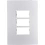 Placa Conjunto Ilumi I9-Inove Branco 4X2 3 Modulos Separados Horizontais Com Suporte - 96100 Imagem de Placa Conjunto Ilumi I9-Inove Branco 4X2 3 Modulos Separados Horizontais Com Suporte - 96100